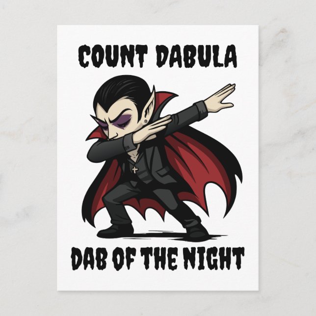Count Dabula dabs through the night Postcard (Front)