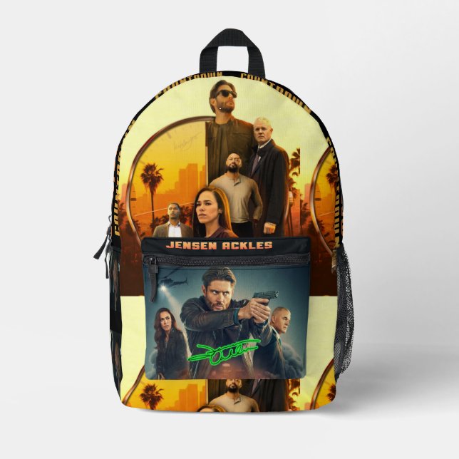 Count Down  Printed Backpack (Front)