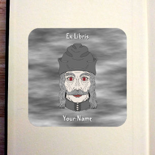 Count Dracula 2026 Bookplate Square Sticker