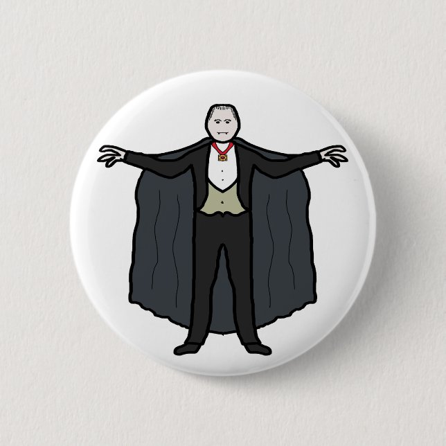 Count Dracula Vampire 6 Cm Round Badge (Front)