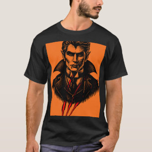 Count Dracula Vintage Vampire Illustration T-Shirt