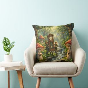 Count Forest gnomes mushroom Creek grandfather clo Cushion