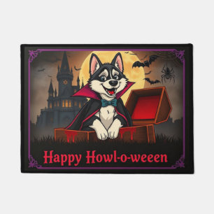 Count Husky Happy Howl-o-ween Doormat