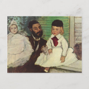 Count Lepic and His Daughters - Edgar Degas Postcard