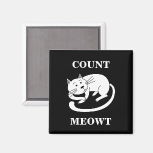 Count Meowt Kitty Funny Cat Pun Magnet