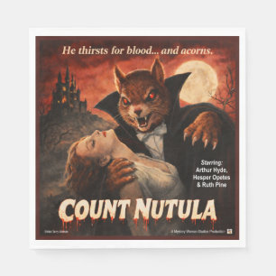 Count Nutula Retro Movie Parody Napkin