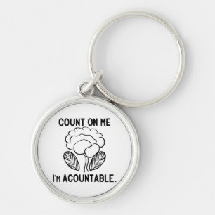 Count on me, I'm accountable Key Ring