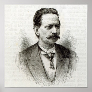 Count Taafe, from 'Leisure Hour', 1891 Poster