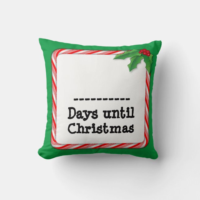 Count the Days Until Christmas Cushion (Front)