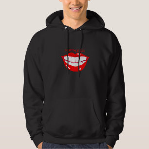 Count The Smiles Smiling Red Lips Hoodie