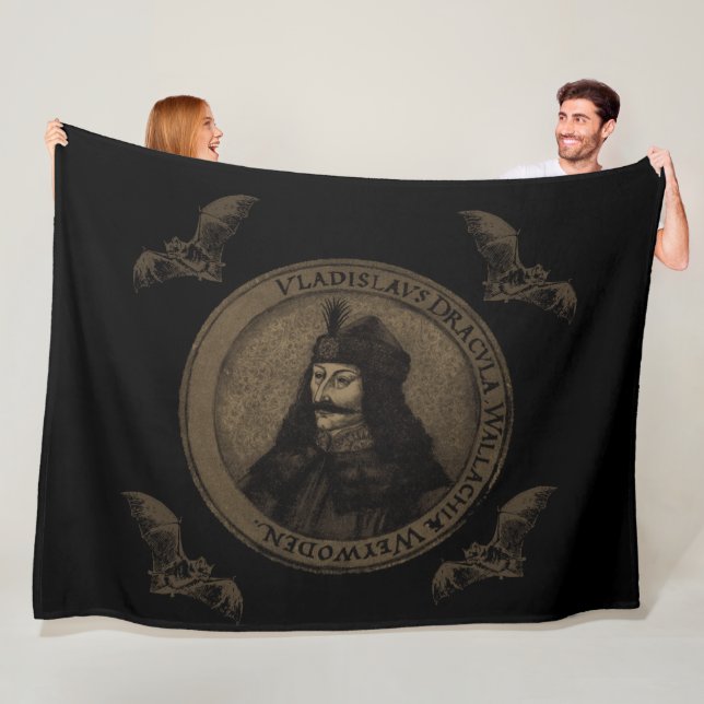 Count Vlad Dracula Fleece Blanket (In Situ)