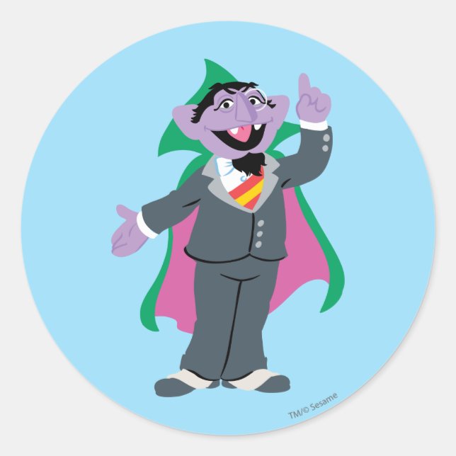 Count von Count Classic Style Round Sticker (Front)