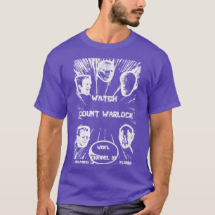 COUNT WARLOCK Horror Host WOFL Orlando T-Shirt