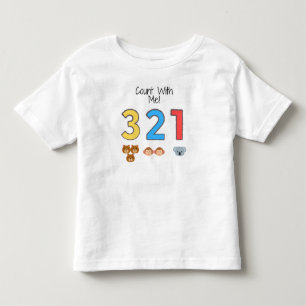 Count With Me! 1-3 – Cute Animal Learning Kids T-S Toddler T-Shirt