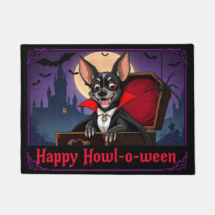 Count Xoloitzcuintli Happy Howl-o-ween Doormat