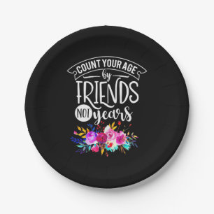 Count Your Age By Friends Paper Plate