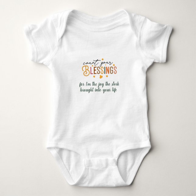 Count your Blessings  Baby Bodysuit (Front)