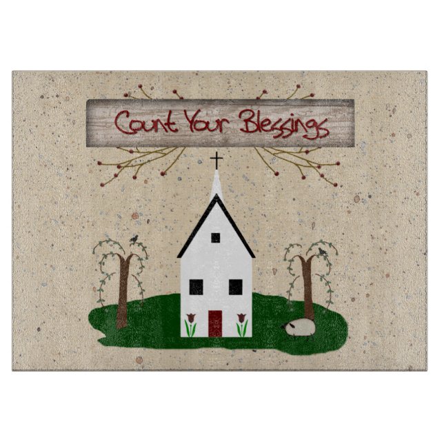 Count Your Blessings Church  Cutting Board (Front)