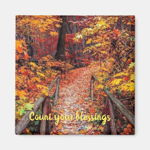 Count your blessings colourful foliage magnet