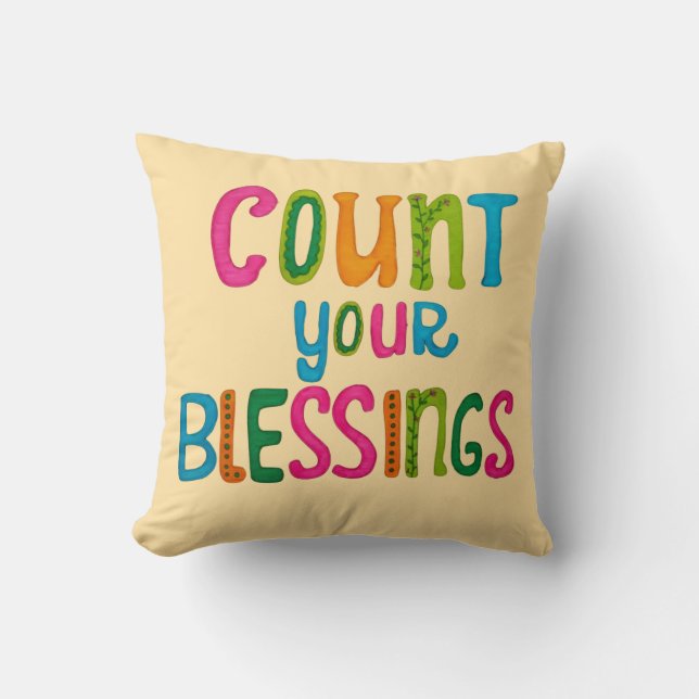 Count your Blessings Cushion (Front)