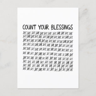 Count Your Blessings Invitation Postcard