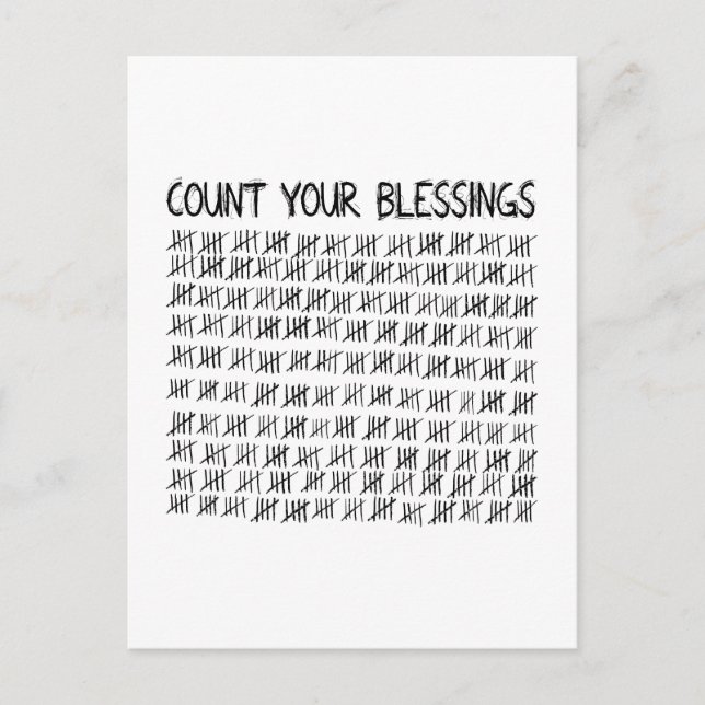 Count Your Blessings Invitation Postcard (Front)