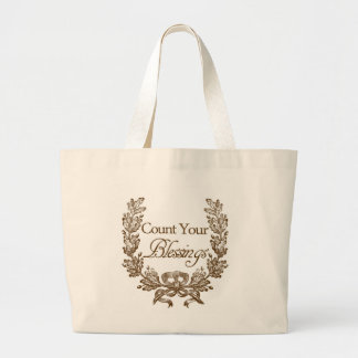 Count Your Blessings Large Tote Bag