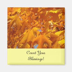 Count Your Blessings! magnets for fridge Leaves