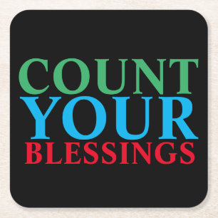 Count Your Blessings Paper Coaster Inspiration
