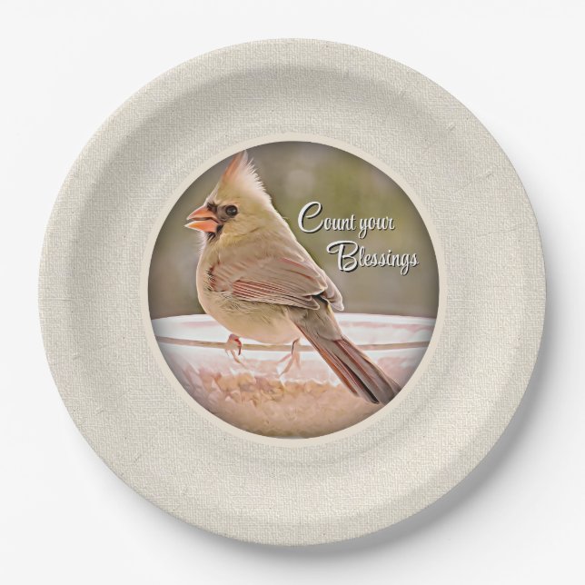 Count Your Blessings Paper Plate (Front)