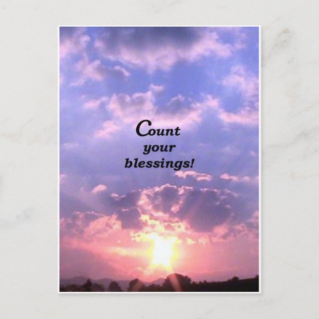 Count Your Blessings Postcard (Front)