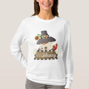 Count Your Blessings Snowman Pilgrim T-Shirt