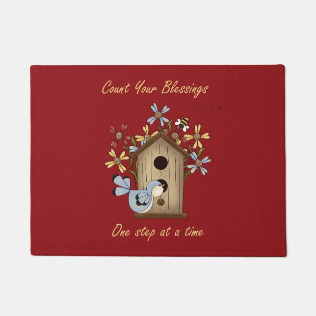 Count Your Blessings Welcome Mat (Front)