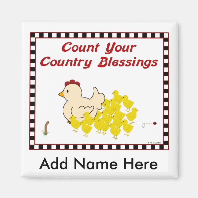 Count Your Country Blessings Magnet (Front)