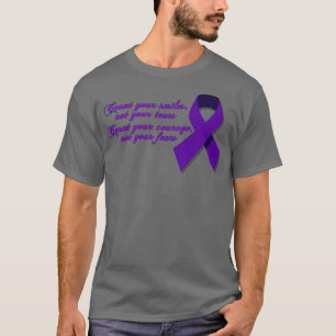Count Your Smiles Purple Awareness Ribbon T-Shirt