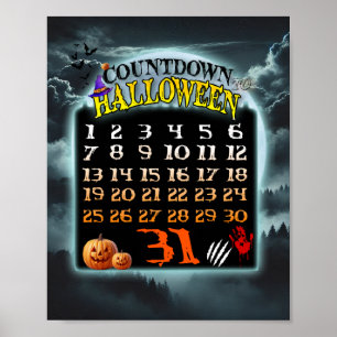 Countdown To Halloween Poster