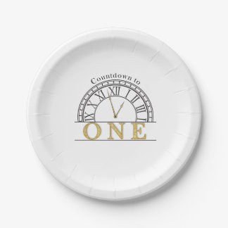 Countdown to One Shower/Party Paper Plate