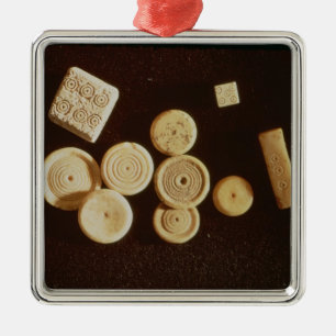 Counters and dice, Gallo-Roman Metal Tree Decoration