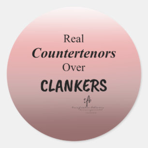 Countertenors Over Clankers Rose Anti-AI Slop Classic Round Sticker