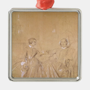 Countess Charles d'Agoult and her daughter Metal Tree Decoration