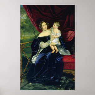 Countess Olga Ivanovna Orlov with her daughter Poster