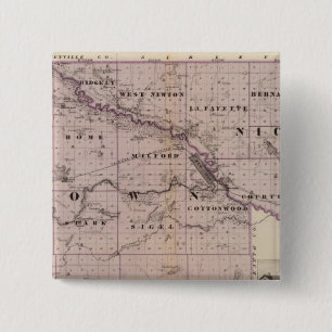 Counties of Brown and Nicollet, Minnesota 15 Cm Square Badge