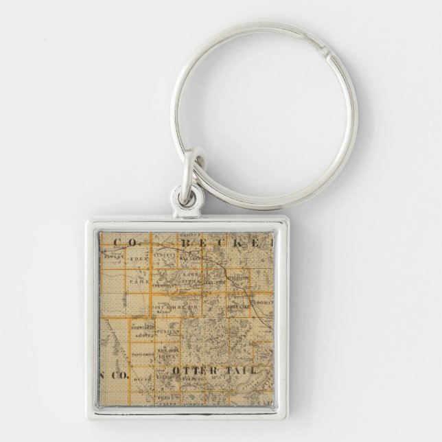 Counties of Clay, Wilkin, Becker, Minnesota Key Ring (Front)