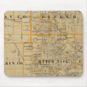Counties of Clay, Wilkin, Becker, Minnesota Mouse Pad