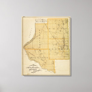 Counties of Grant, Traverse, Minnesota Canvas Print