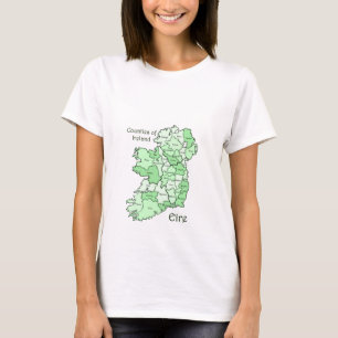 Counties of Ireland Map T-Shirts