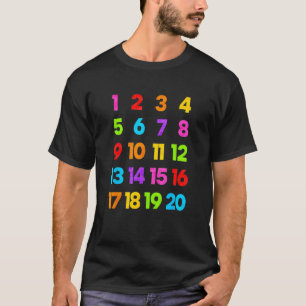 Counting 1-10 Learn to Count Number School Kids Te T-Shirt