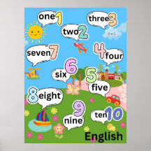 Counting 1 to 10 in English