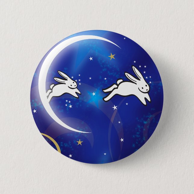 Counting Bunnies 6 Cm Round Badge (Front)