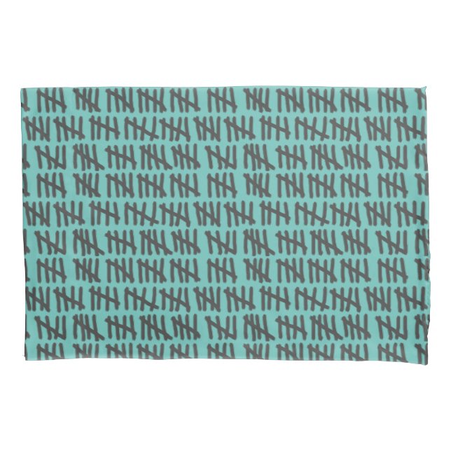 Counting Days Black on Custom Colour Pillowcase (Front)